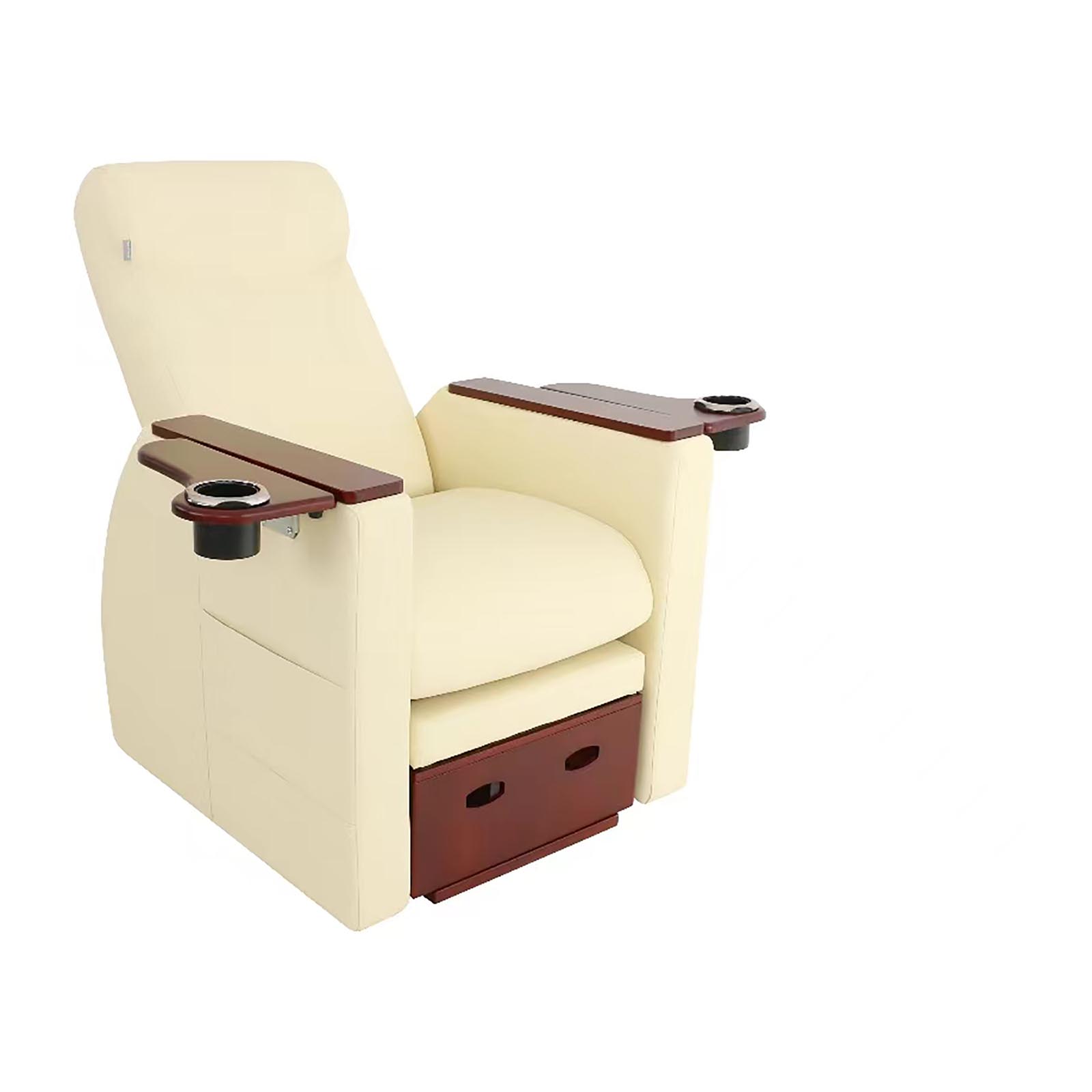 Električna stolica za pedikuru - sa stolicom na uvlačenje - 60 W - 150 kg - bež