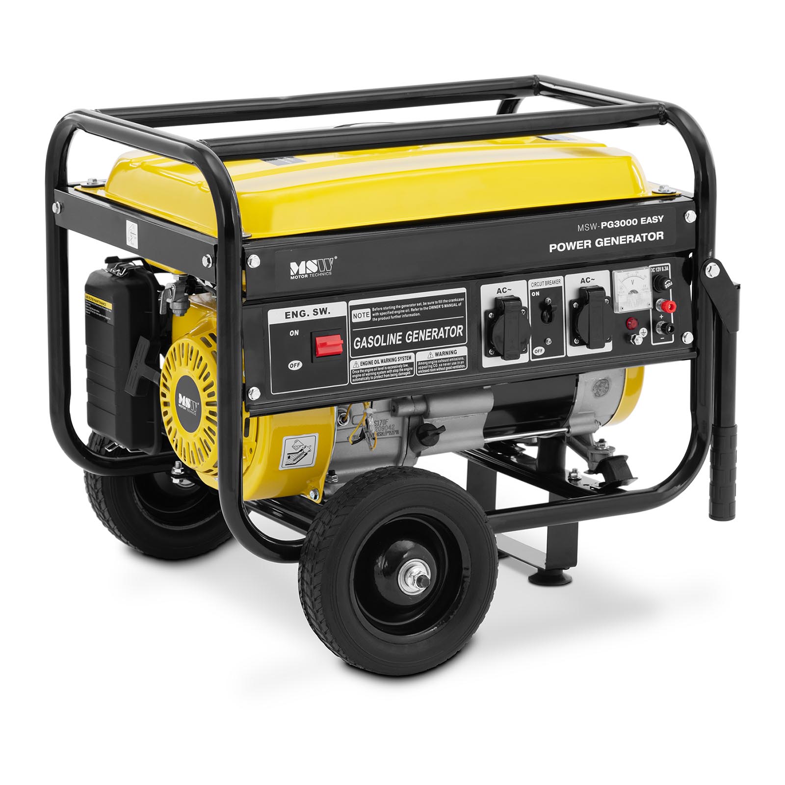 Benzinski generator - 3000 W - 230 V AC / 12 V DC - ručno pokretanje/električni