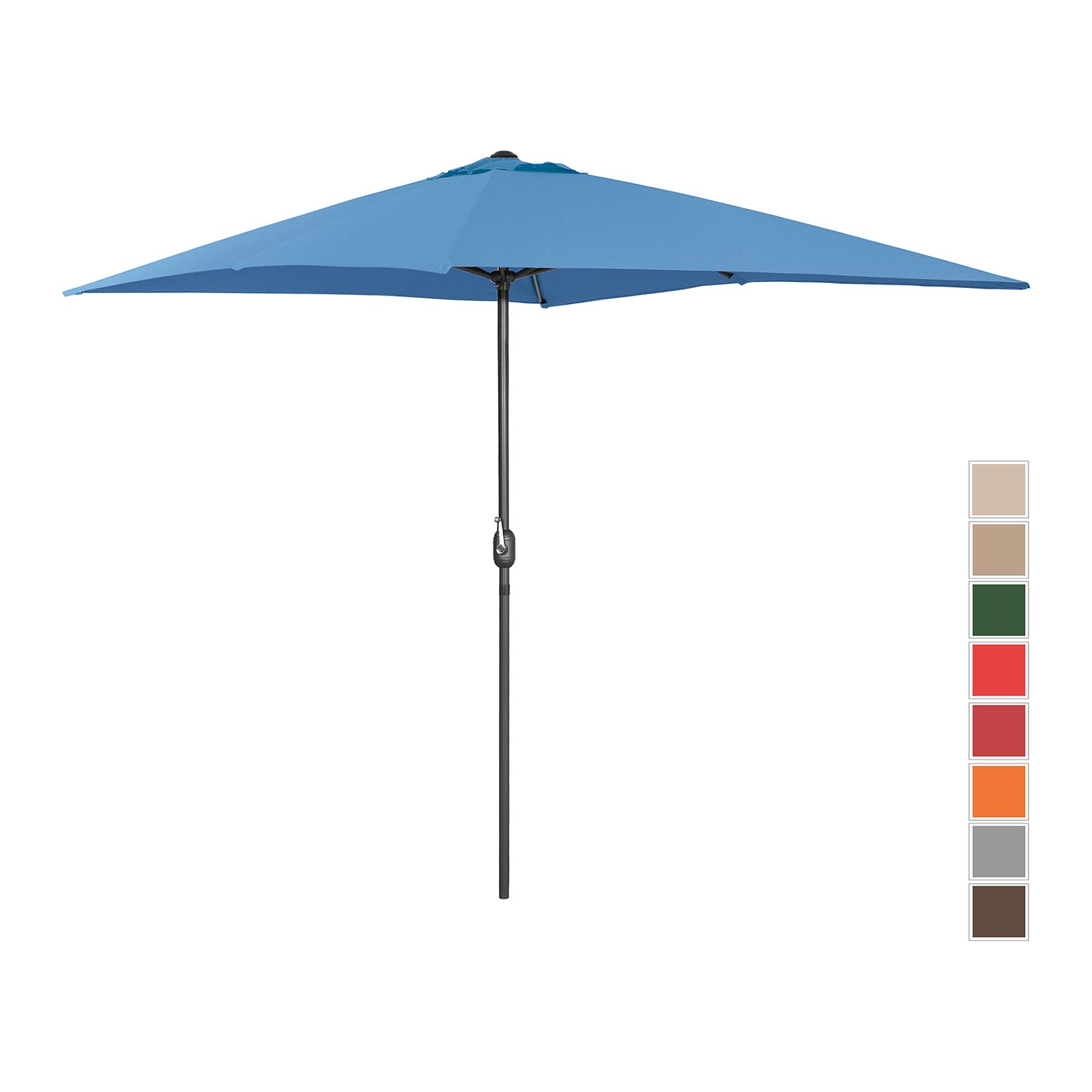 Veliki vanjski kišobran - plavi - pravokutni - 200 x 300 cm