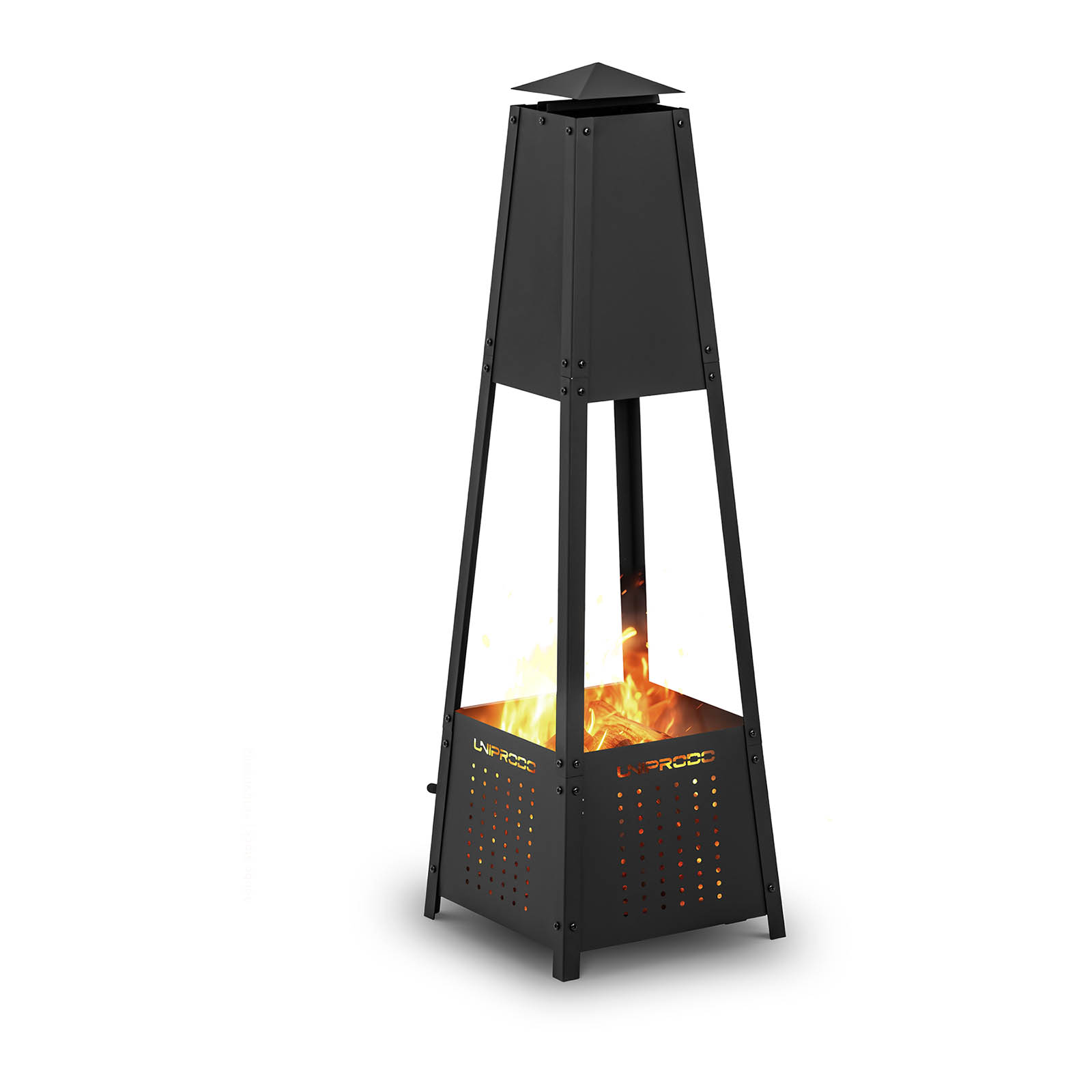 Zdjela za vatru - 30 x 30 x 100 cm - piramidalni dizajn